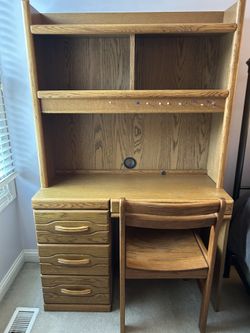 Teen/child Desk And Chair Set With Removable Top Shelf