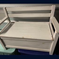 Vintage Crate & Barrel Toy Chest & Seating Bench - Rustic - Kids