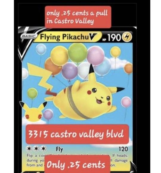 POKEMON CARDS ONLY .25 CENTS IN CASTRO VALLEY KNUDSENS ICE CREAMERY