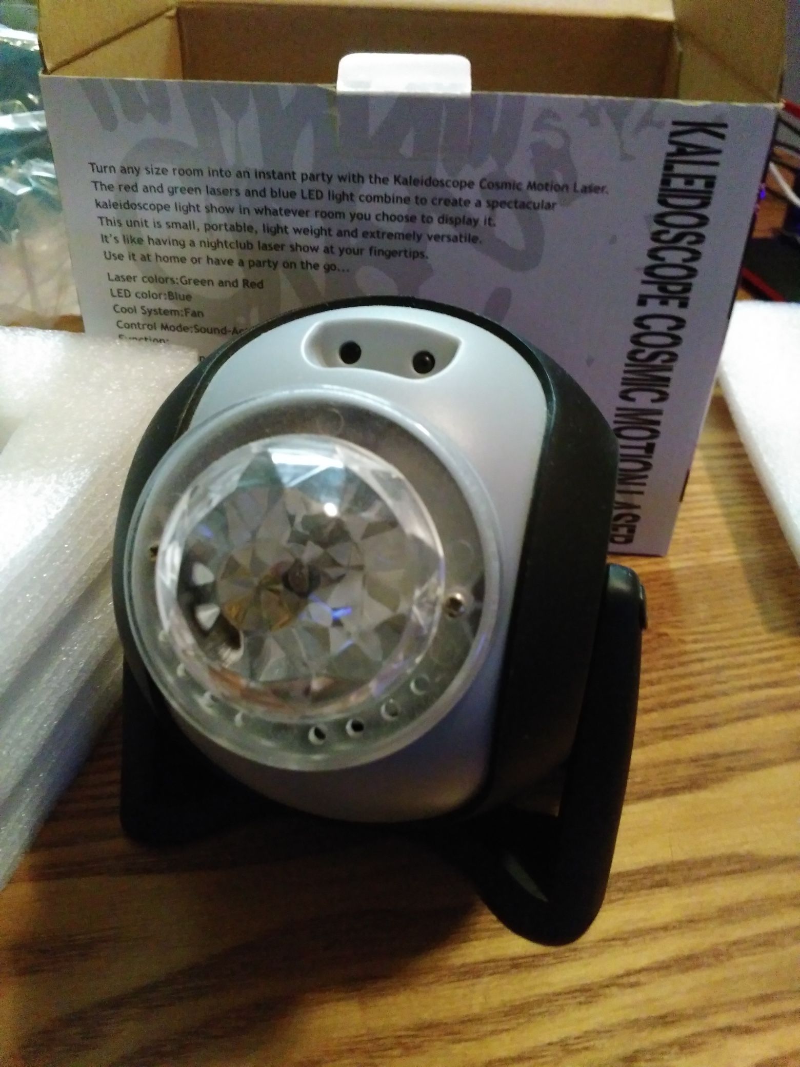 Laser light. Novelty drink dispenser.