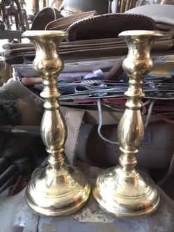 Heavy Brass Candlesticks