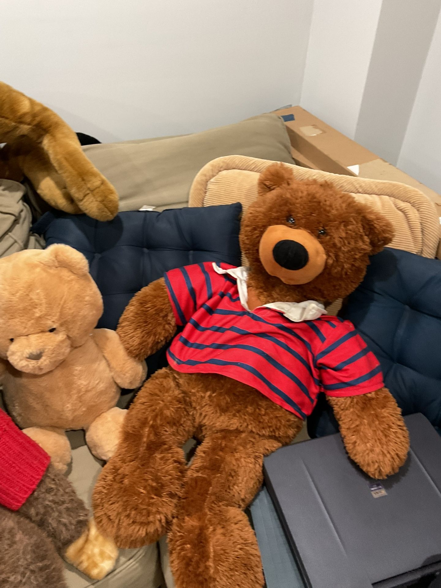 A Few Stuffed Animals, A Monkey, A Big Dog, 2 Teddy Bears, One With A Baby, A Color One (NO SHIPPING) All For $40