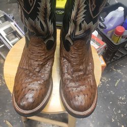 Full Quil Ostrich Boots