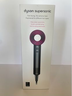 New Pink Dyson Supersonic Hair Dryer W Attachments