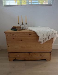 Primitive antique pine hope chest