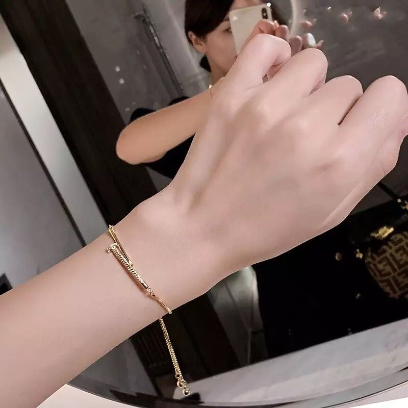 14k Real Gold Plated Fashion Bracelet & Rings