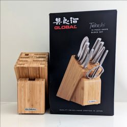 Global Cutlery Bamboo Knife Storage Block