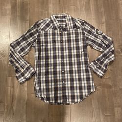 7 Diamonds Mens Plaid Button Down