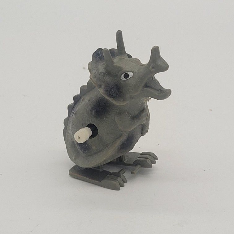 VINTAGE 80'S Durham Triceratops Dinosaur Wind Up Toy Walking 1980 Working -KIDS