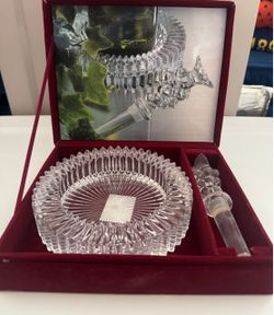 Crystal Bowl and Wine Stopper Gift Set