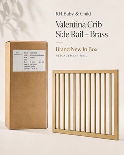 RH Baby & Child Valentina Crib Side Rail - Brass.