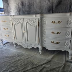 Solid Wood White Dresser 