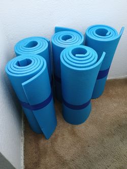 5 Blue Styrofoam Camping Roll Pads $15 each