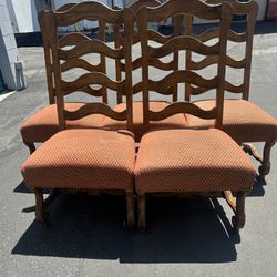 5 Sillas Vintages Buena Condicion 