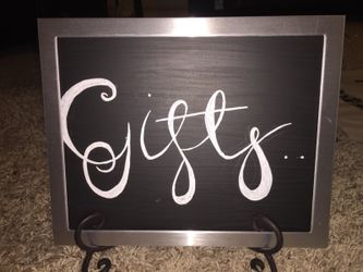 Wedding "gifts" sign