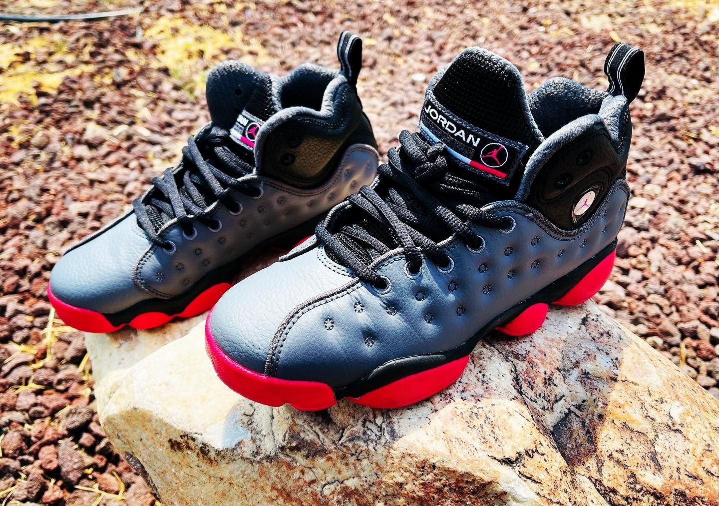 Nike Air Jordan Jumpman Team II Gray Pink Running Shoes Size 4Y