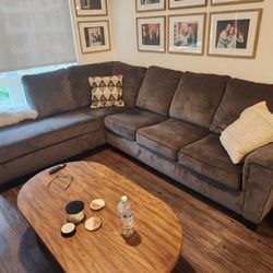Gray L-Shaped Sectional Couch