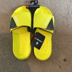 Lime green andi Sliders Size 9 Men's
