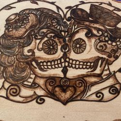 Wedding Anniversary Pyrography  Art & Customized Memory Plaques & Signs