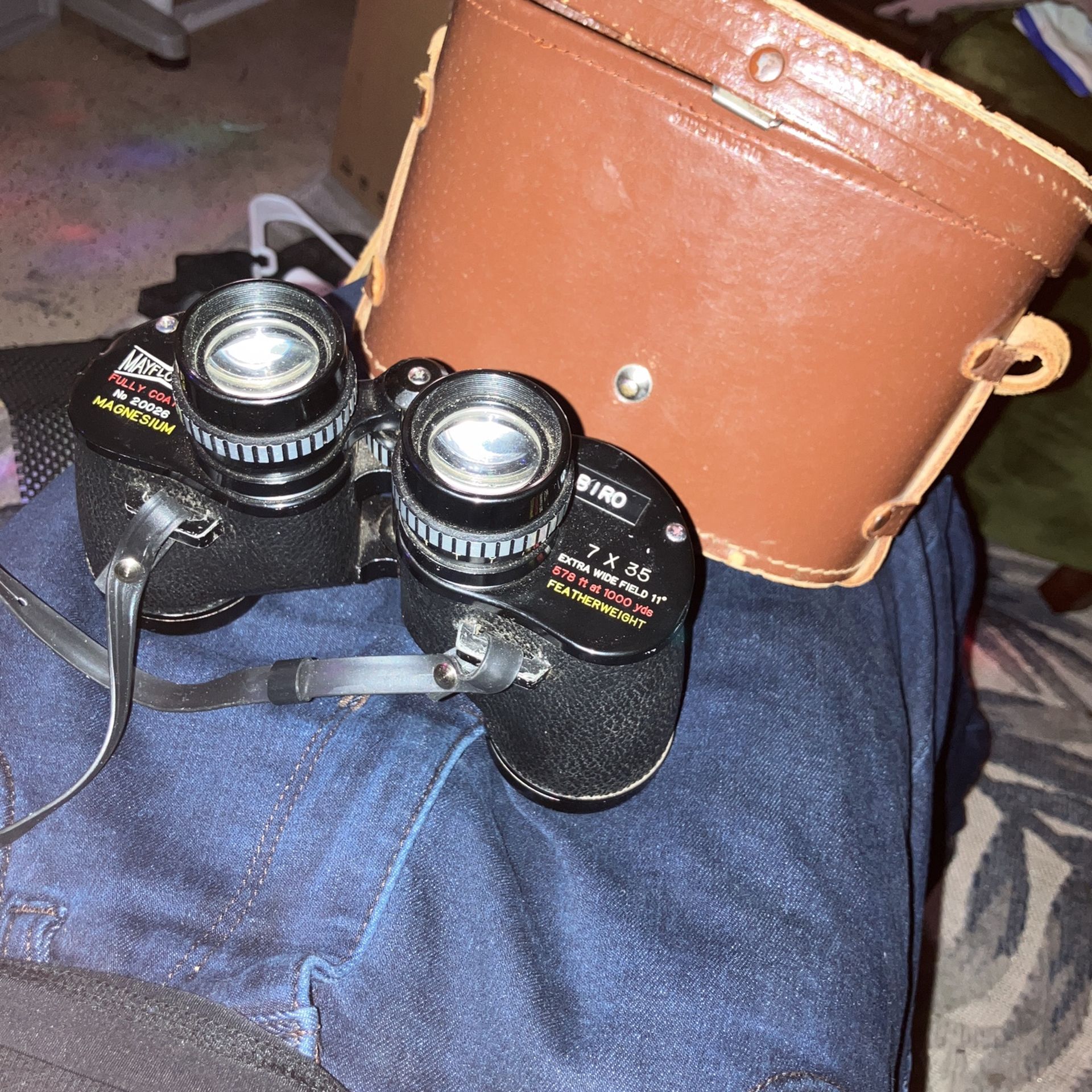 Japan, 60's Magnesium Binoculars, Tasco 7x35 J-B9, Feather Weight, Extra Wide Angle