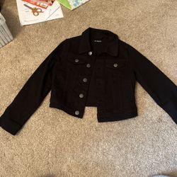 Girls Black Denim Jacket