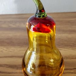 Vintage Viking, Hand Blown Art Glass Pear 5 3/4'