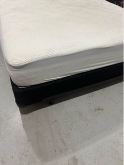 Queen size bed with base and frame