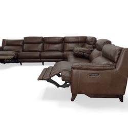 Leather Sectional Reclining 