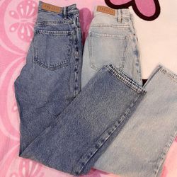 Pacsun High Waisted Dad Jeans Bundle - Size: 24