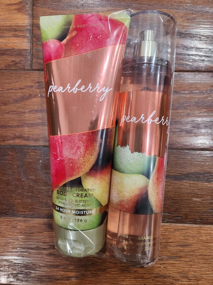 BATH BODY WORKS PEARBERRY BODY CREAM FINE FRAGRANCE MIST