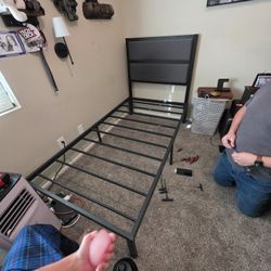 Twin Size bed frame with Headboard