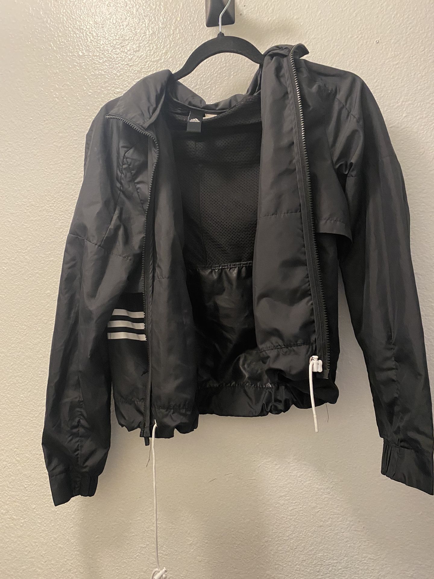 Adidas Black Lightweight Windbreaker 