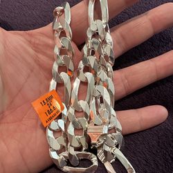 Solid 925 Silver Figaro Chain