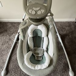 Ingenuity InLighten 2 In 1 Baby Swing & Rocker With Cool Mesh (Pemberton)
