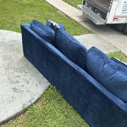 Comfortable Royal Blue Sofa 