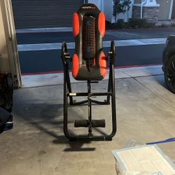 Health Gear ITM5500 Advanced Technology Inversion Table With Vibro Massage & Heat - Heavy Duty up to 300 lbs., Black/Red