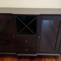 Wood Buffet with Wine Rack