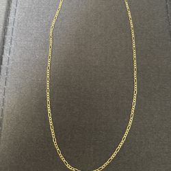 10k Real Gold  24” 2.5MM Figaro Link Chain