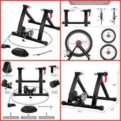 New Indoor Bike Trainer Stand 6 Speed Resistance Foldable Bicycle Exercise Stand Mountain And Road Bikes