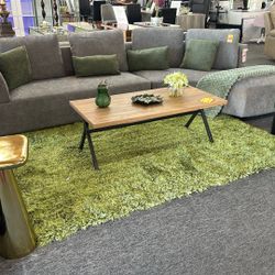 Curved Grey Sectional 