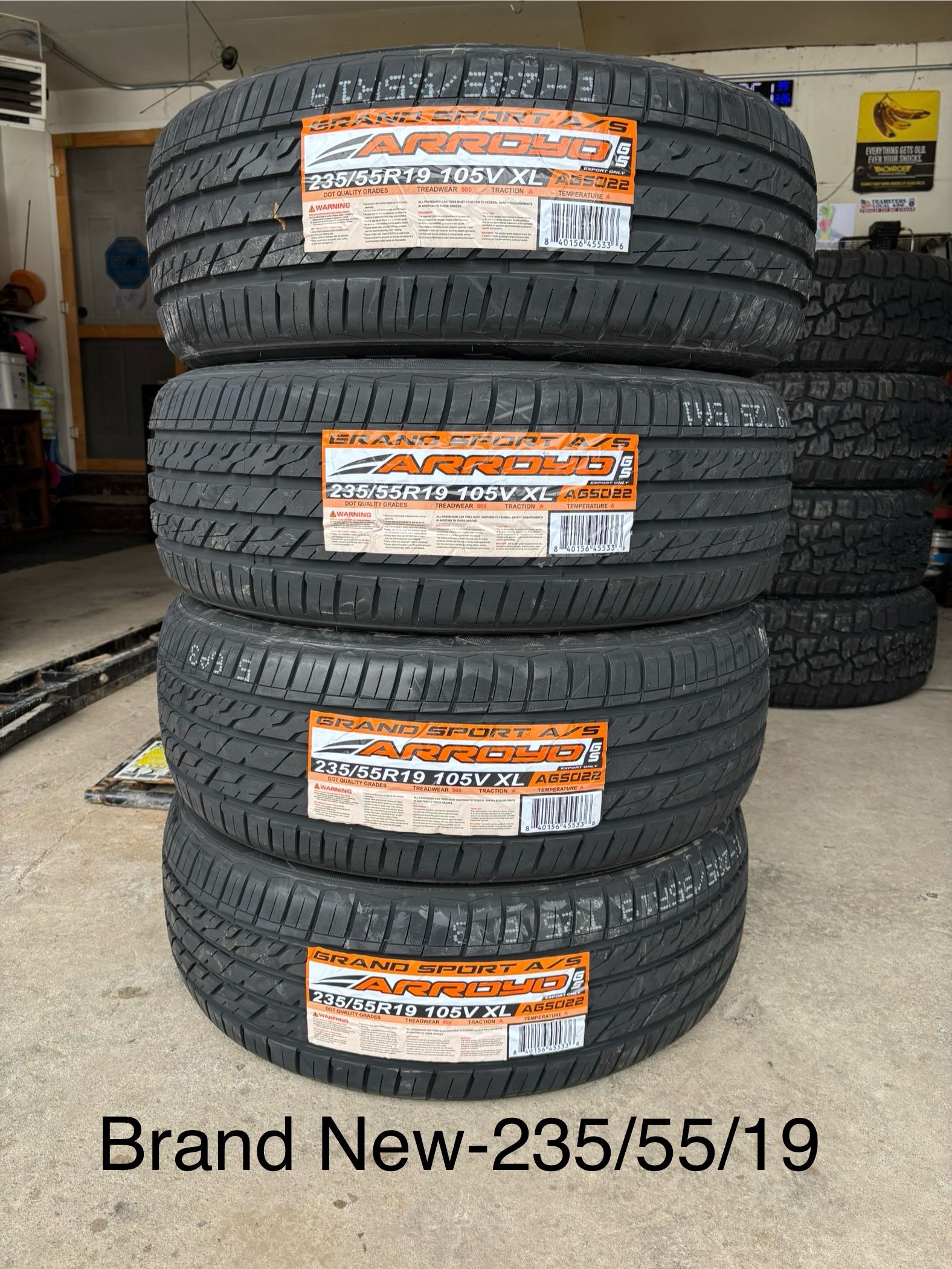 (4) - 235/55/19 Arroyo Grand Sport A/S Tires