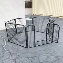 New In Box $70 Pet 6-Panel Playpen, Each Panel (24” Tall X 32” Wide) Heavy Duty Dog Exercise Fence Gate Crate Kennel
