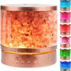 Brand New 3 In 1 Aromatherapy Diffuser & Cool Mist Humidifier Himalayan Salt Lamp 7 Colors
