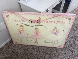 Fairy Princess Canvas Wall Art for Girls