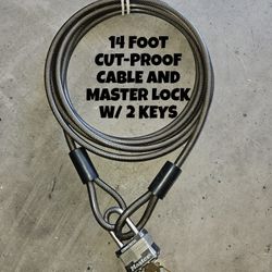 14FT. CUT-PROOF CABLE & LOCK