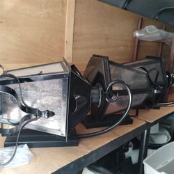 4 Large Brass Lights $100