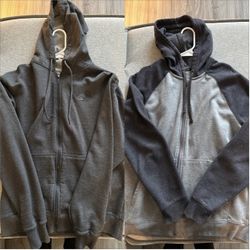 1 or 1 Dark Grey Men’s Zipper Hoodie Jackets