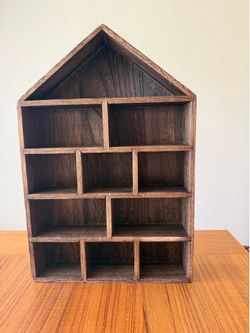 Adorable Small Wooden Trinket Curio Display Shelf