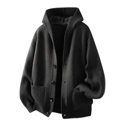 Hooded Long Sleeve Men’s Polyester Sweater