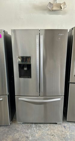 Whirlpool 3-Door Refrigerator (French Door Fridge) Stainless Steel - WaterDispenser, LargeCapacity